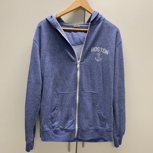 Zip Up Hooded Jacket- Boston Logo